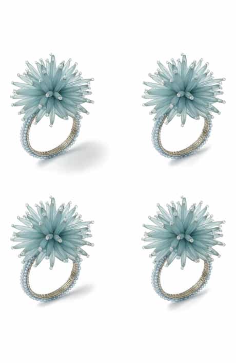 Tiramisu Arctic Sea Urchin Set of 4 Napkin Rings