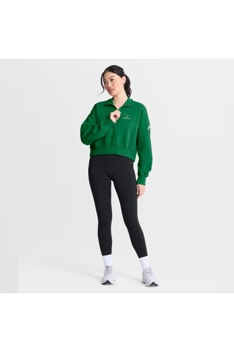 Women's Nike Kelly Green Philadelphia Eagles Phoenix Fleece Quarter-Zip Sweatshirt, Alternate, color, Kelly Green