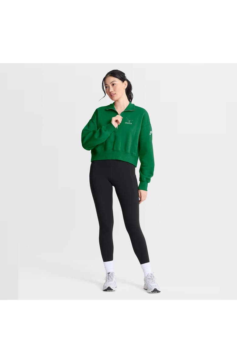 Nike Women's Nike Kelly Green Philadelphia Eagles Phoenix Fleece Quarter-Zip Sweatshirt, Alternate, color, Kelly Green