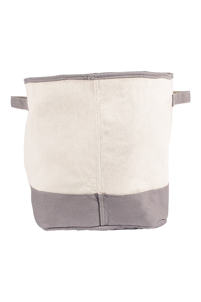 Monogram Square Canvas Bin, Alternate, color, NAVY - Z