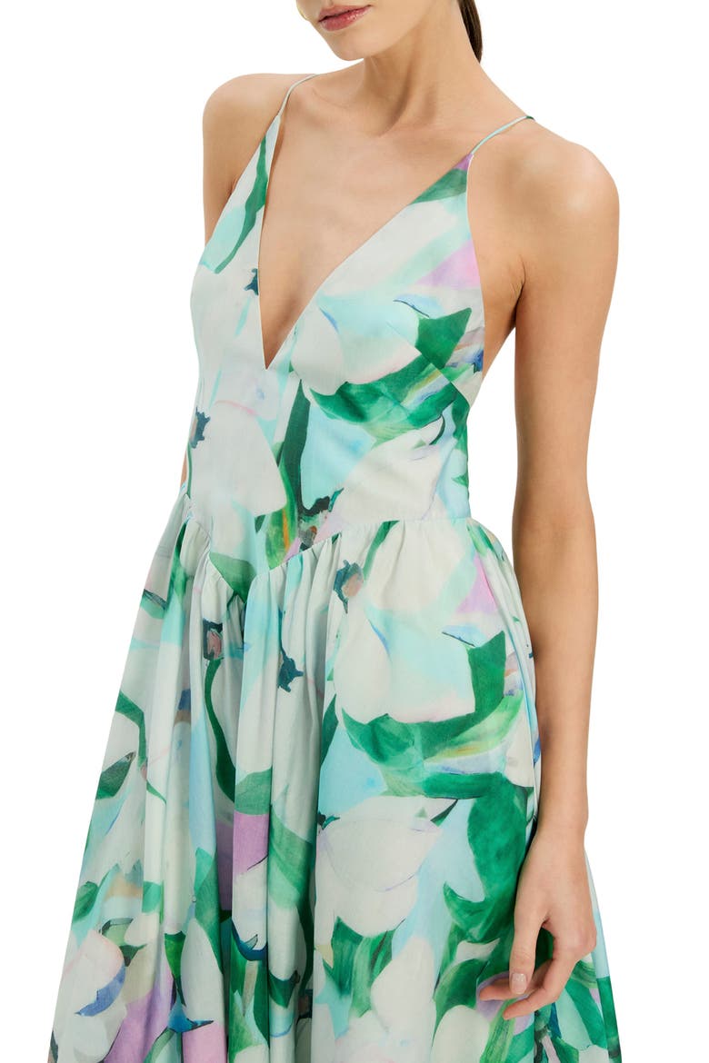 Arletha Floral Maxi Dress, Alternate, color, GREEN FLORAL