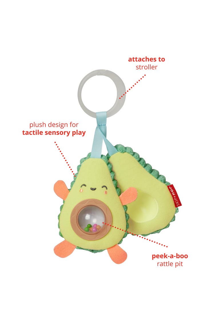 Farmstand Avocado Stroller Toy, Alternate, color, GREEN