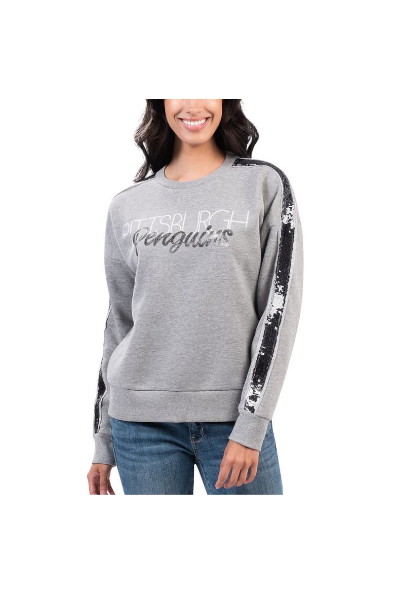 Women's G-III 4Her by Carl Banks Gray Pittsburgh Penguins Penalty Box Pullover Sweatshirt, Alternate, color, Gray
