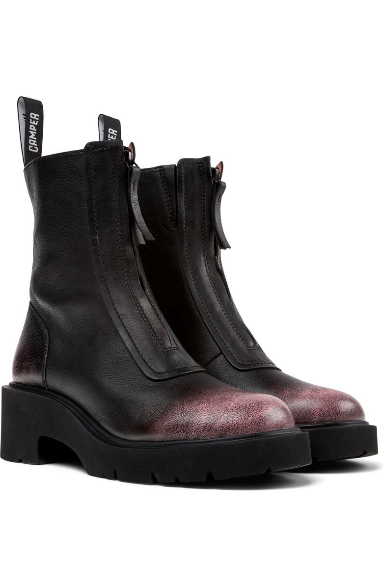 Camper Milah Zip Boot, Main, color, Black Multi