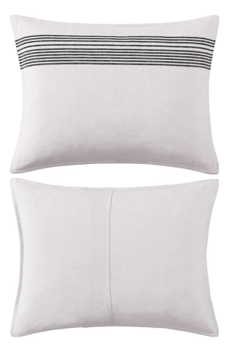 Tommy Hilfiger Brooklyn Heights Cotton Percale Comforter & Shams Set, Alternate, color, White/ Grey