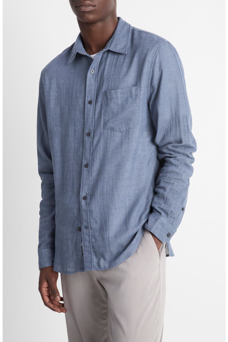 Regular Fit Double Face Button-Up Shirt, Alternate, color, CHAMBRAY
