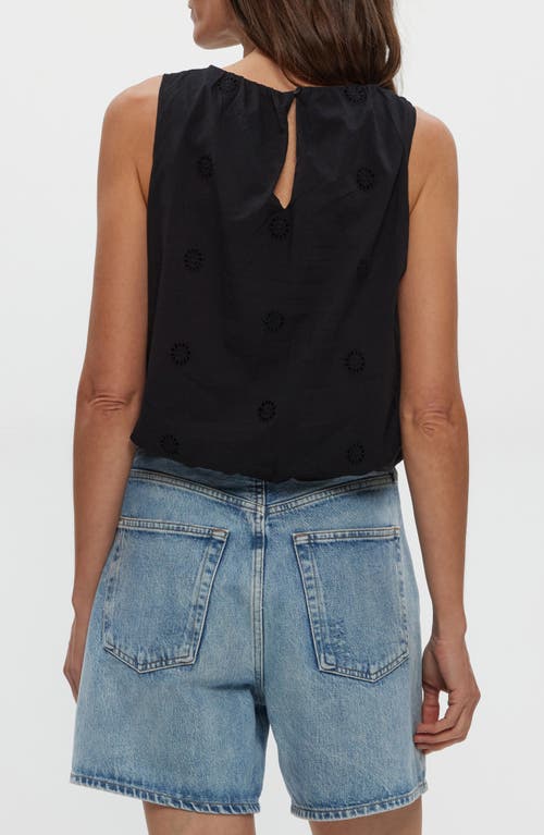 Michael Stars Hazel Eyelet Bubble Sleeveless Top