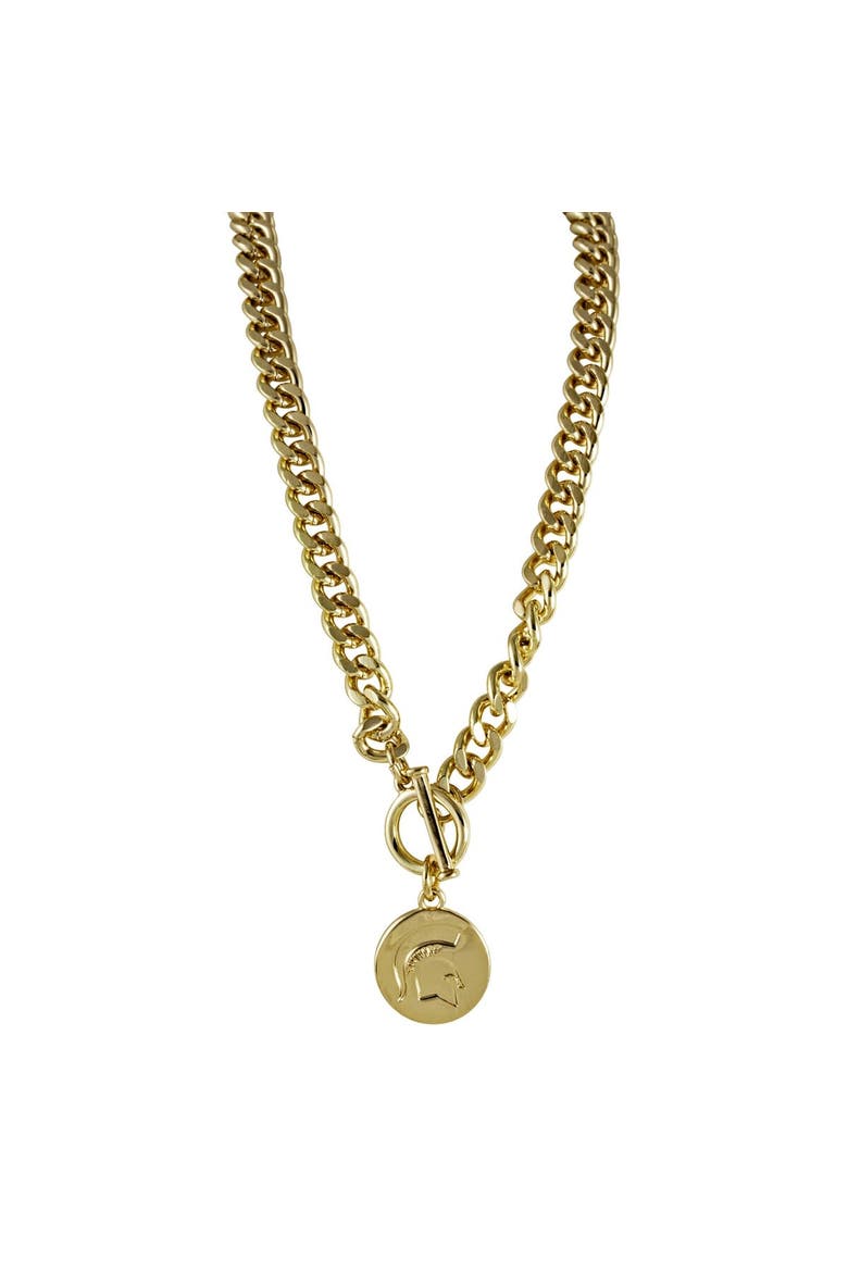 Michigan State Spartans Ramsey Gold Necklace, Main, color, Gold