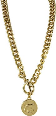 EMERSON STREET Michigan State Spartans Ramsey Gold Necklace
