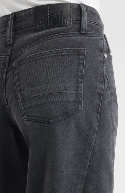 City Blues Frayed High Waist Ankle Barrel Jeans In Black