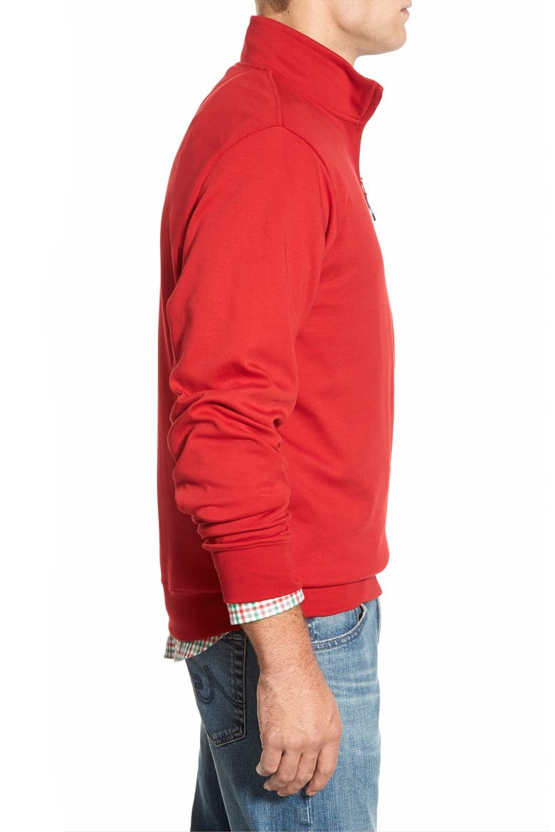 Quarter Zip Cotton Jersey Sweatshirt, Alternate, color, MEDIUM HEATHER GREY
