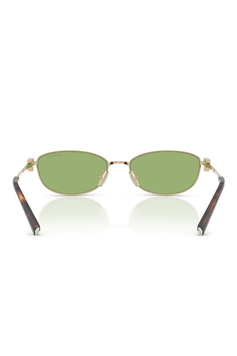 56mm Oval Sunglasses, Alternate, color, PALE GOLD / GREEN
