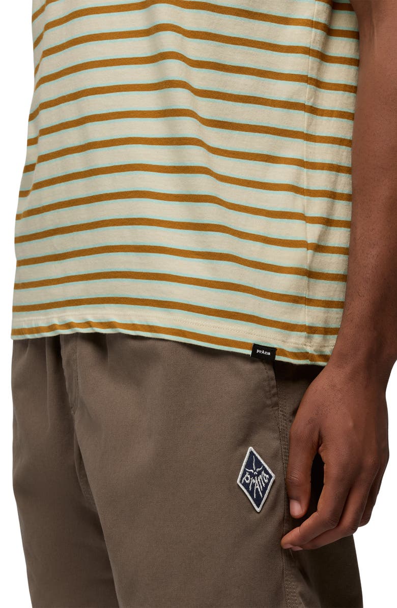 prAna Everyday Short Sleeve Regenerative Organic Cotton T-Shirt, Alternate, color, Beach Pebble Stripe