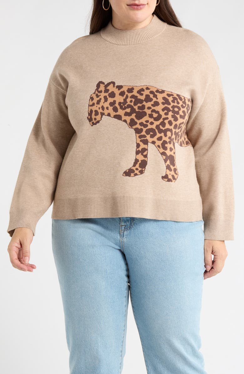 SUGARLIPS Jazara Leopard Sweater, Main, color,