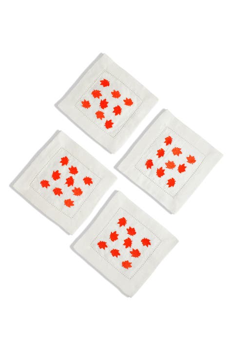 Set of 4 Embroidered Coasters