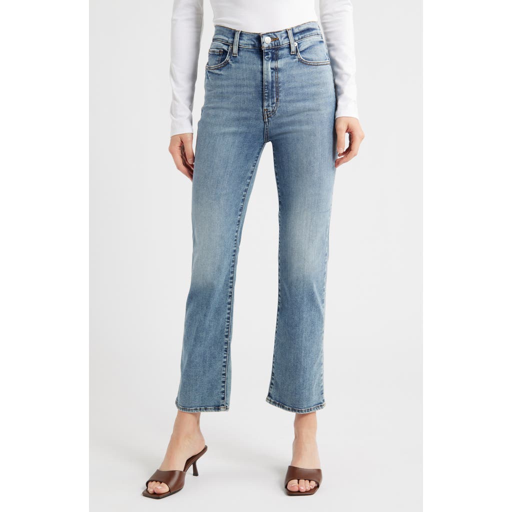 Frame Le Sleek High Waist Ankle Straight Leg Jeans In Blue