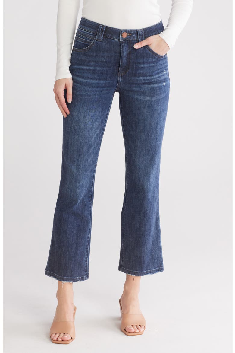 Crop Itty Bitty Flare Jeans, Main, color, INDIGO ARTISINAL