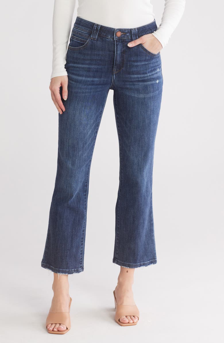 Democracy Crop Itty Bitty Flare Jeans, Main, color, Indigo Artisinal