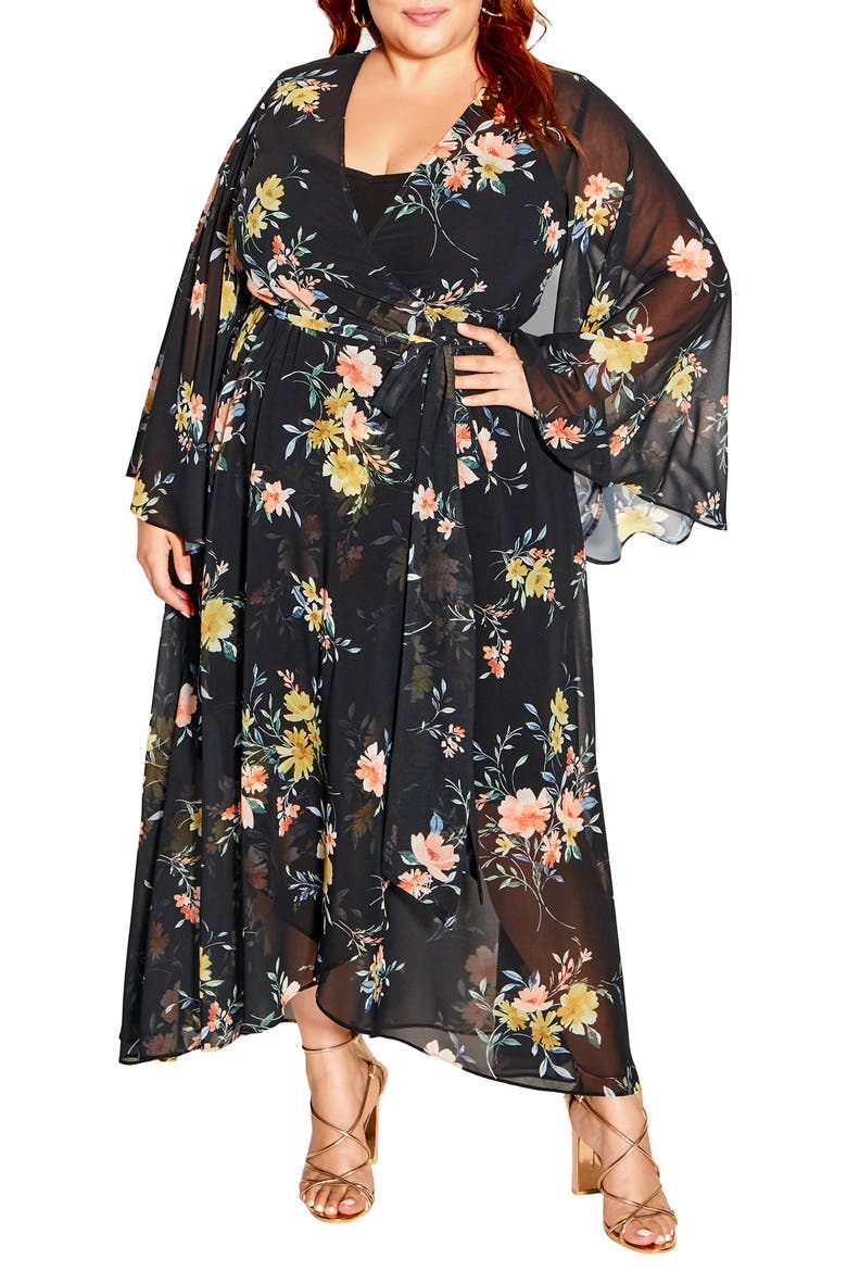 Fleetwood Print Wrap Maxi Dress, Main, color, PRINT