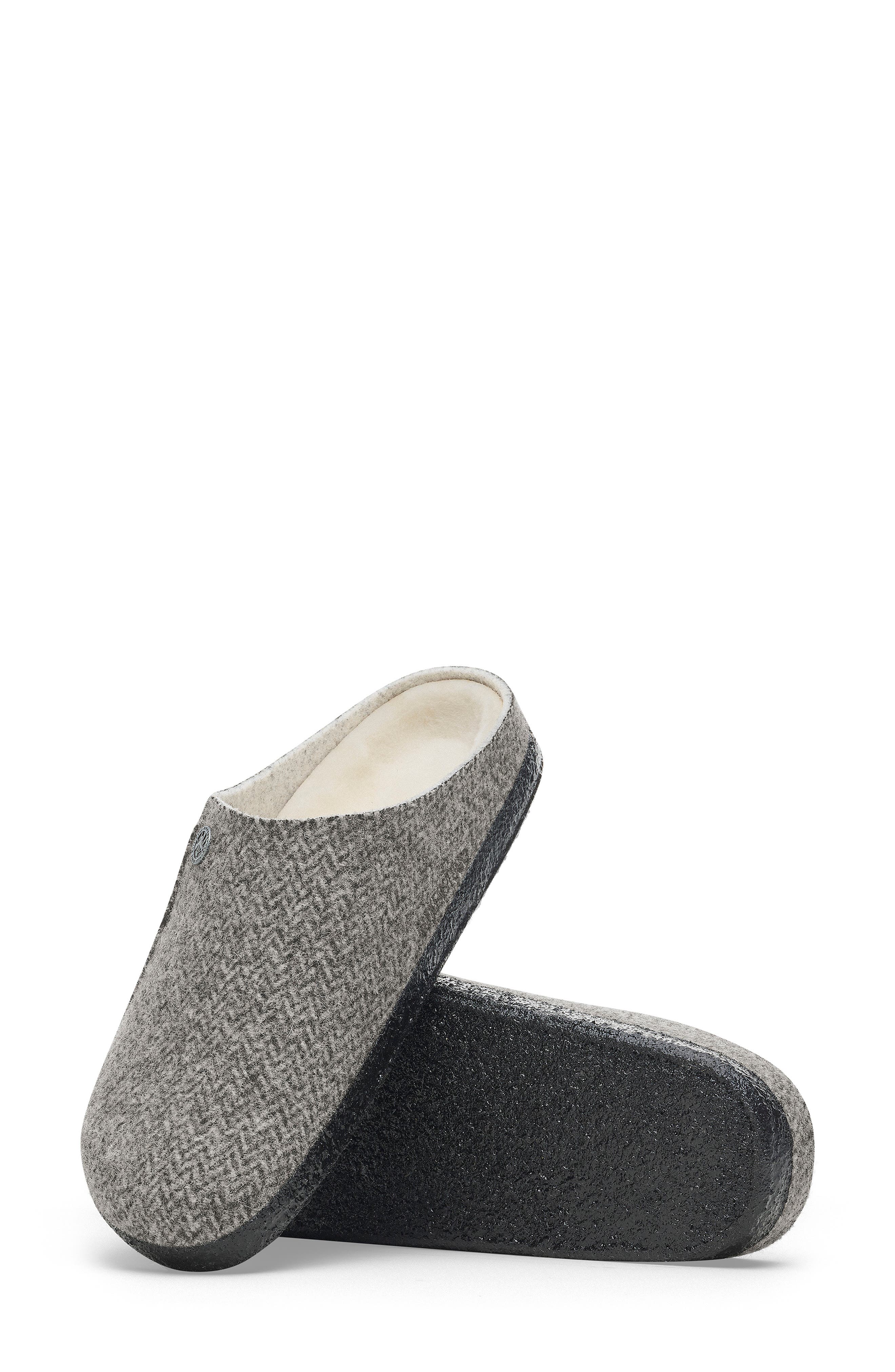 Zermatt Genuine Shearling Lined Slipper, Alternate, color, DARK GRAY
