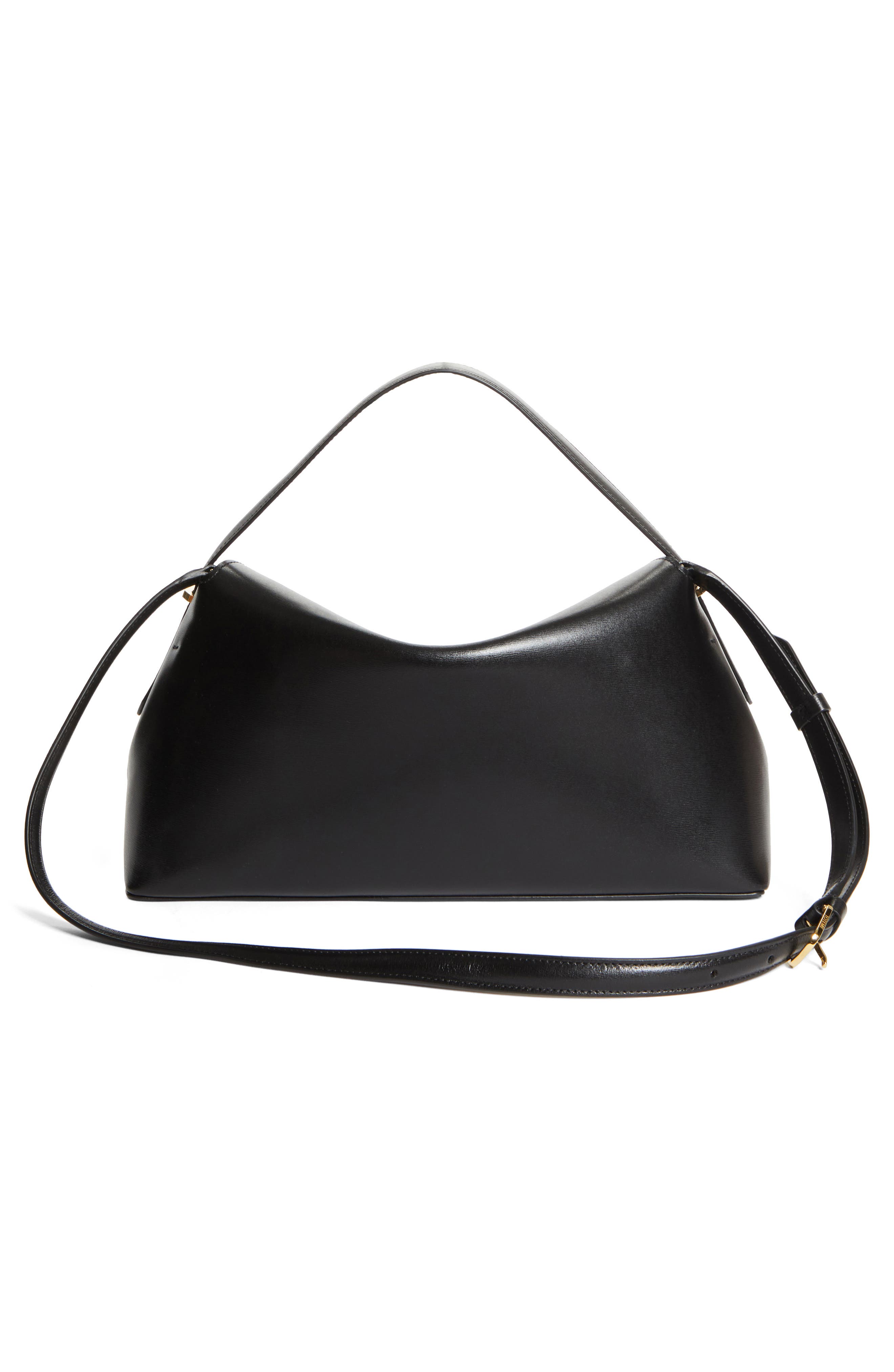 TOTEME T-Lock Curve Shoulder Bag, Alternate, color, Black