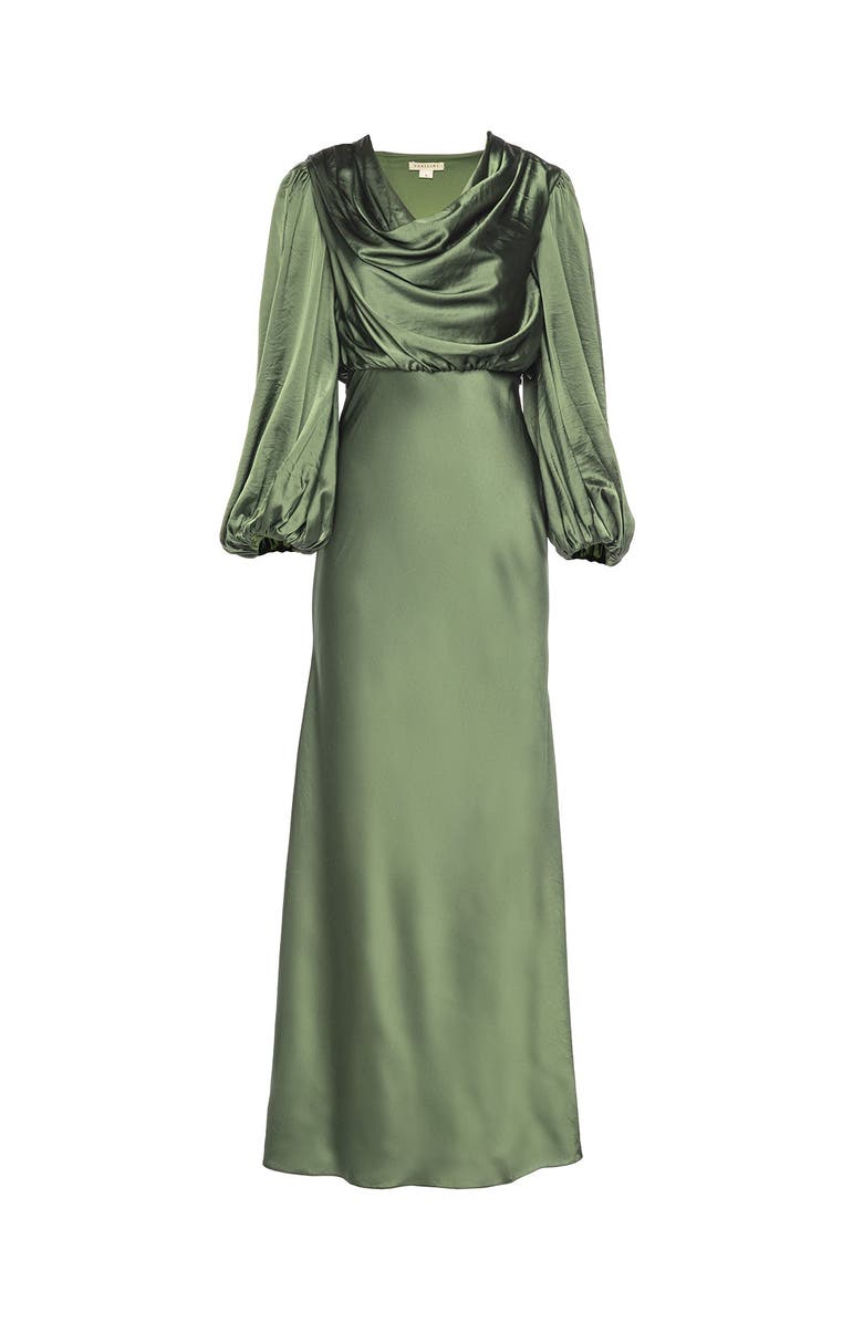 Vasiliki Alia Cowl Neck Gown Green Lily, Main, color,
