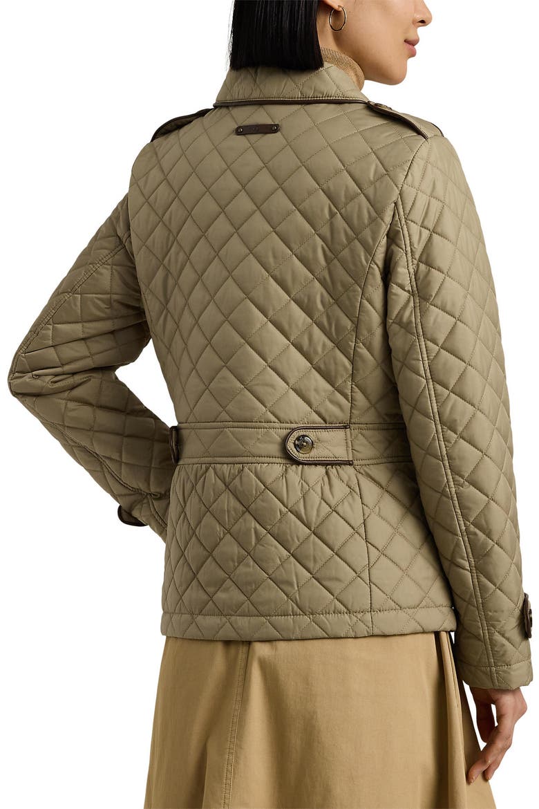 Double Breasted Quilted Jacket, Alternate, color, BIRCH TAN