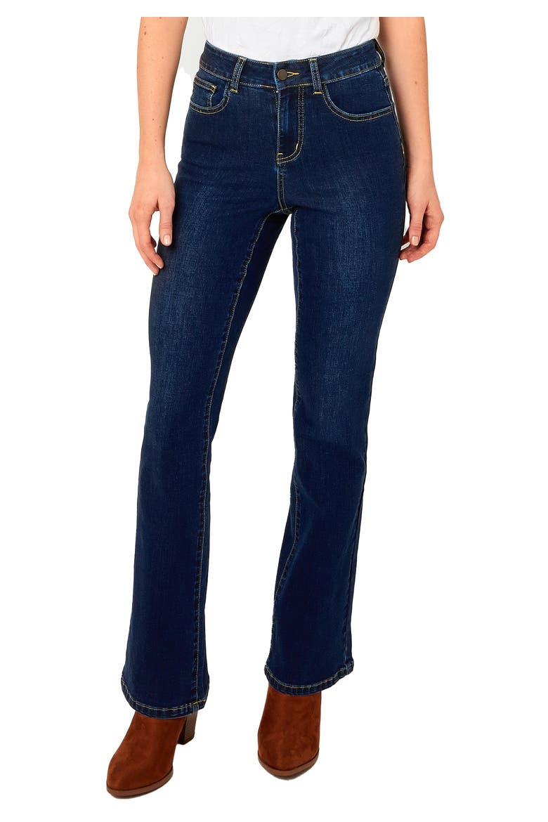 Stretch Denim Bootcut Jean, Alternate, color, DARK BLUE