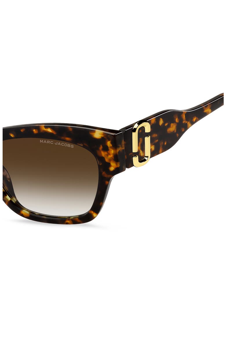 54mm Gradient Rectangular Sunglasses, Alternate, color, HAVANA/ BROWN SF