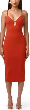 Naked Wardrobe Sleeveless Crepe Midi Dress