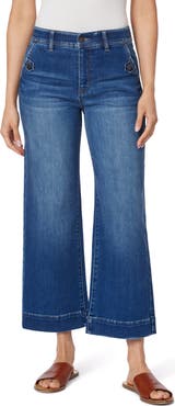 CURVE APPEAL French Riviera 27-Inch High Rise Crop Wide Leg Jeans