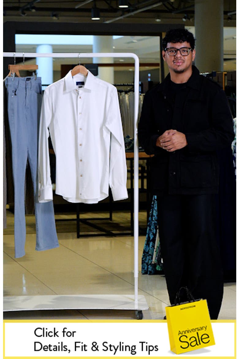 Trim Fit Neat Cotton Twill Dress Shirt video
