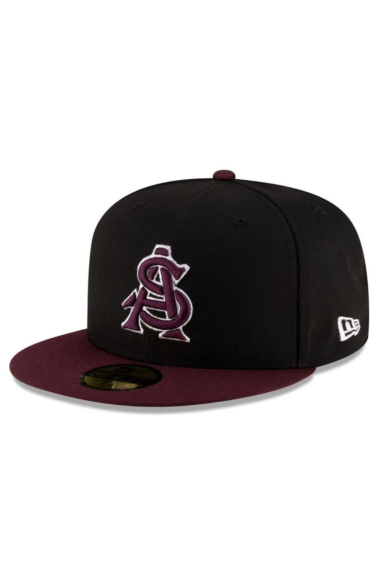 New Era Men's New Era Black/Maroon Arizona State Sun Devils On-Field 59FIFTY Fitted Hat, Alternate, color, 