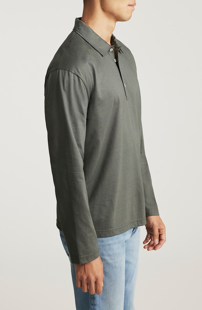 Mavi Jeans Long Sleeve Jersey Polo, Alternate, color, Urban Chic