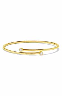 H.J. Namdar 14K Gold Diamond Bypass Bangle Bracelet - 0.20ct.