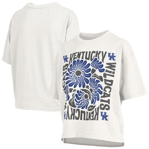 Women's Pressbox White Kentucky Wildcats Elena Oversized Slub T-Shirt
