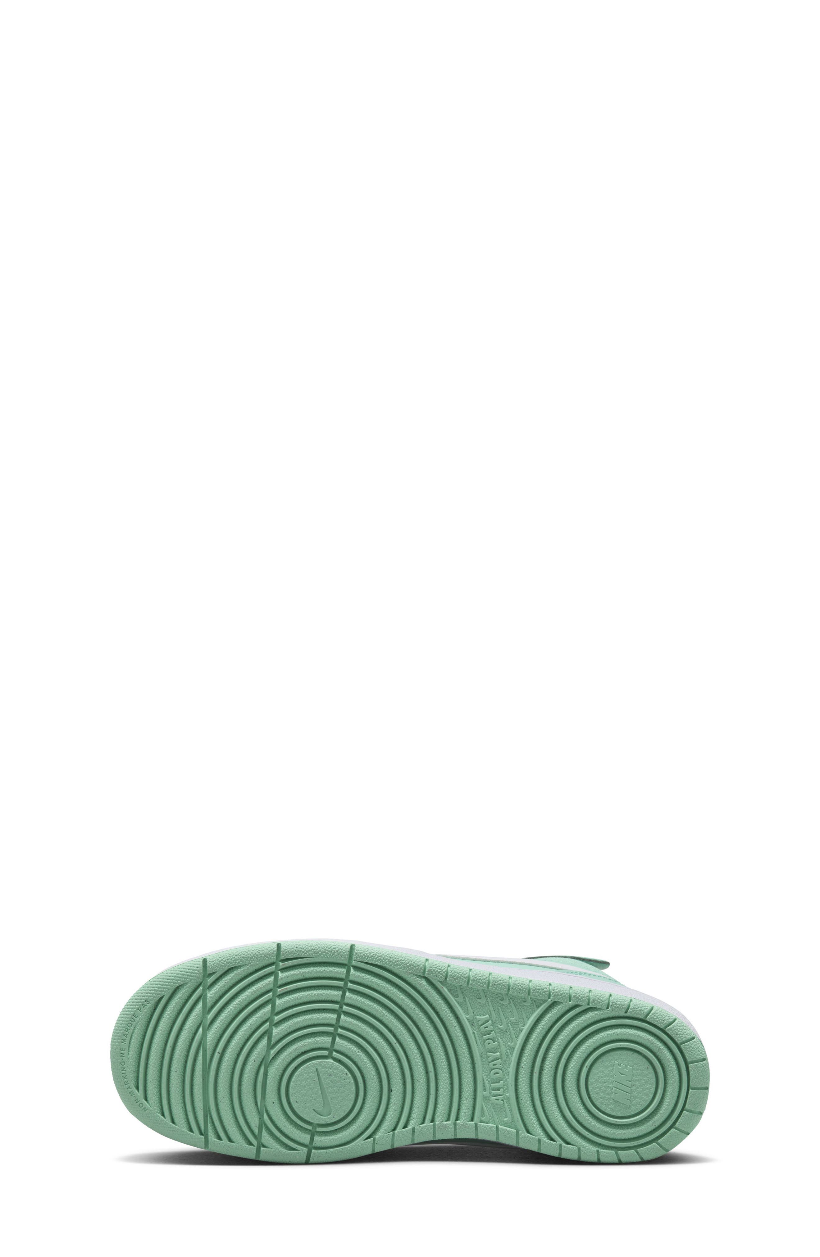 Nike Kids' Court Borough Mid 2 Basketball Shoe, Alternate, color, Emerald Rise/ White