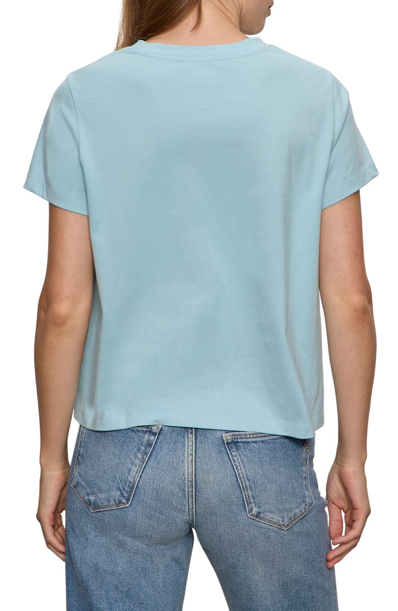 Sanctuary Floral Crystal Embellished Organic Cotton T-Shirt, Alternate, color, Aquamarine Blue