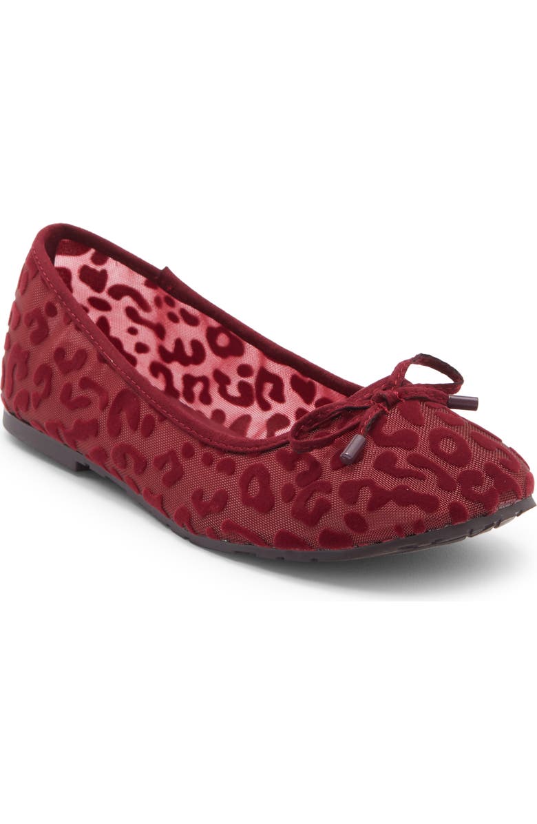 Reaction Kenneth Cole Elstree Ballet Flat, Main, color, Red Leopard Mesh