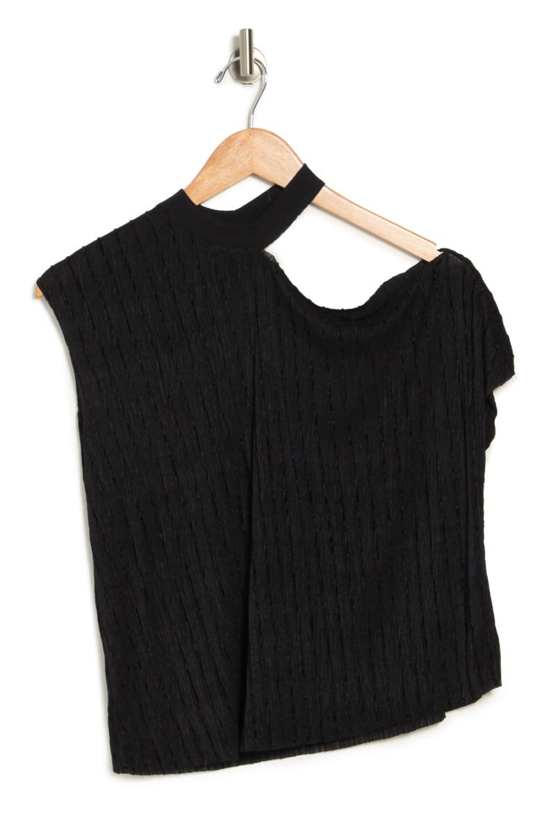RTA DENIM Rib Neck Cutout Tee (Women) | Nordstromrack