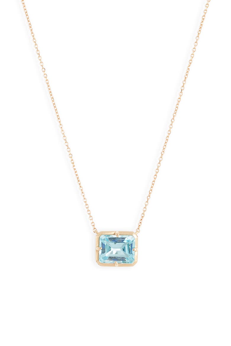 Cléo Daniela Blue Topaz Pendant Necklace, Main, color, BLUE