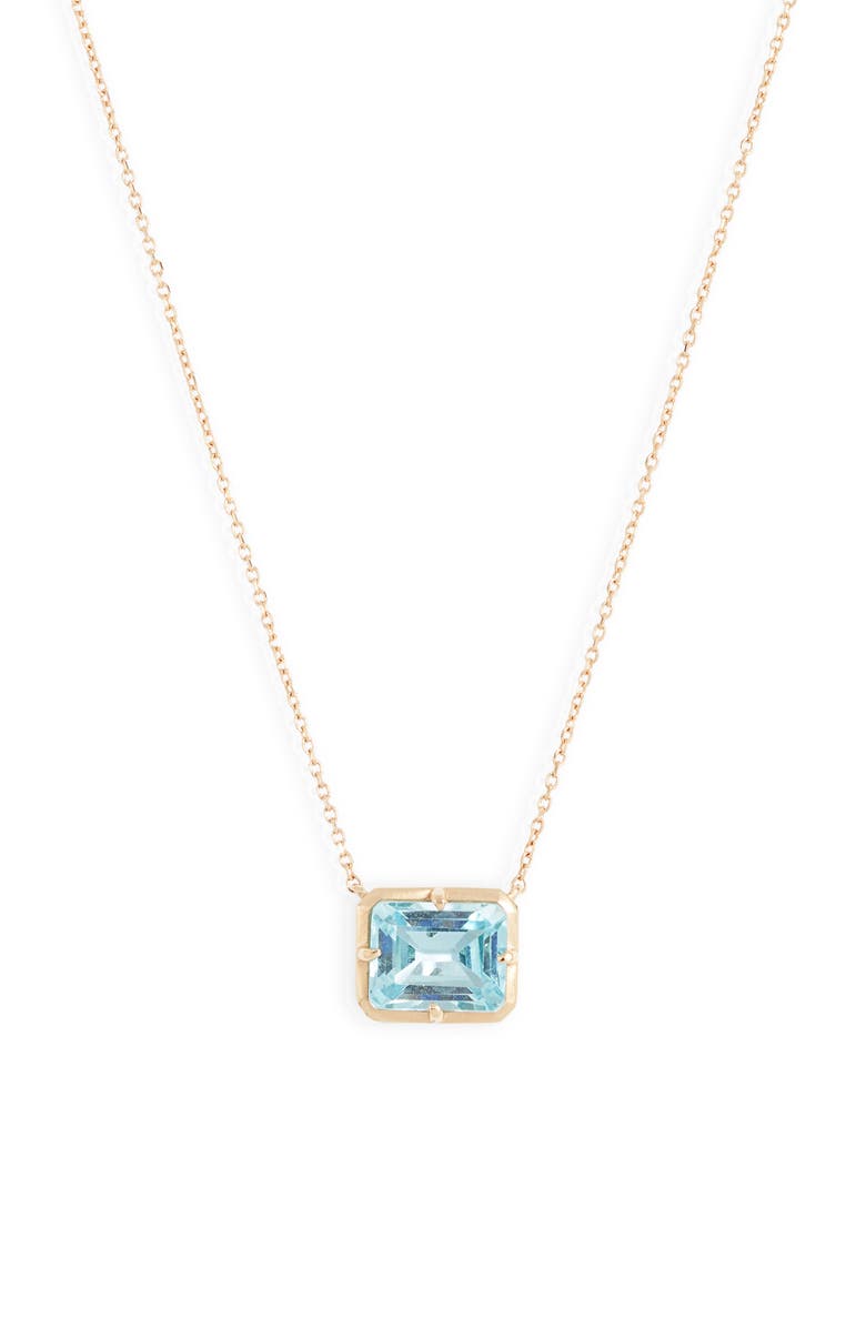 Anzie Cléo Daniela Blue Topaz Pendant Necklace, Main, color, Blue