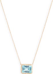 Anzie Cléo Daniela Blue Topaz Pendant Necklace