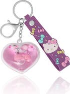 Hello Kitty Acrylic Liquid Heart Keychain