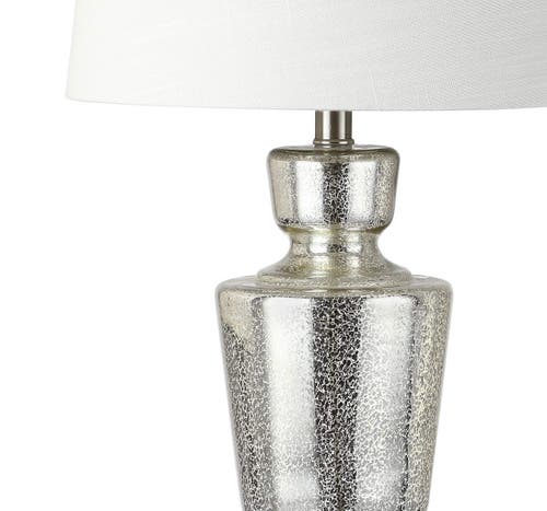 Jonathan Y Olivia 26.5" Glass Led Table Lamp In Mercury Silver