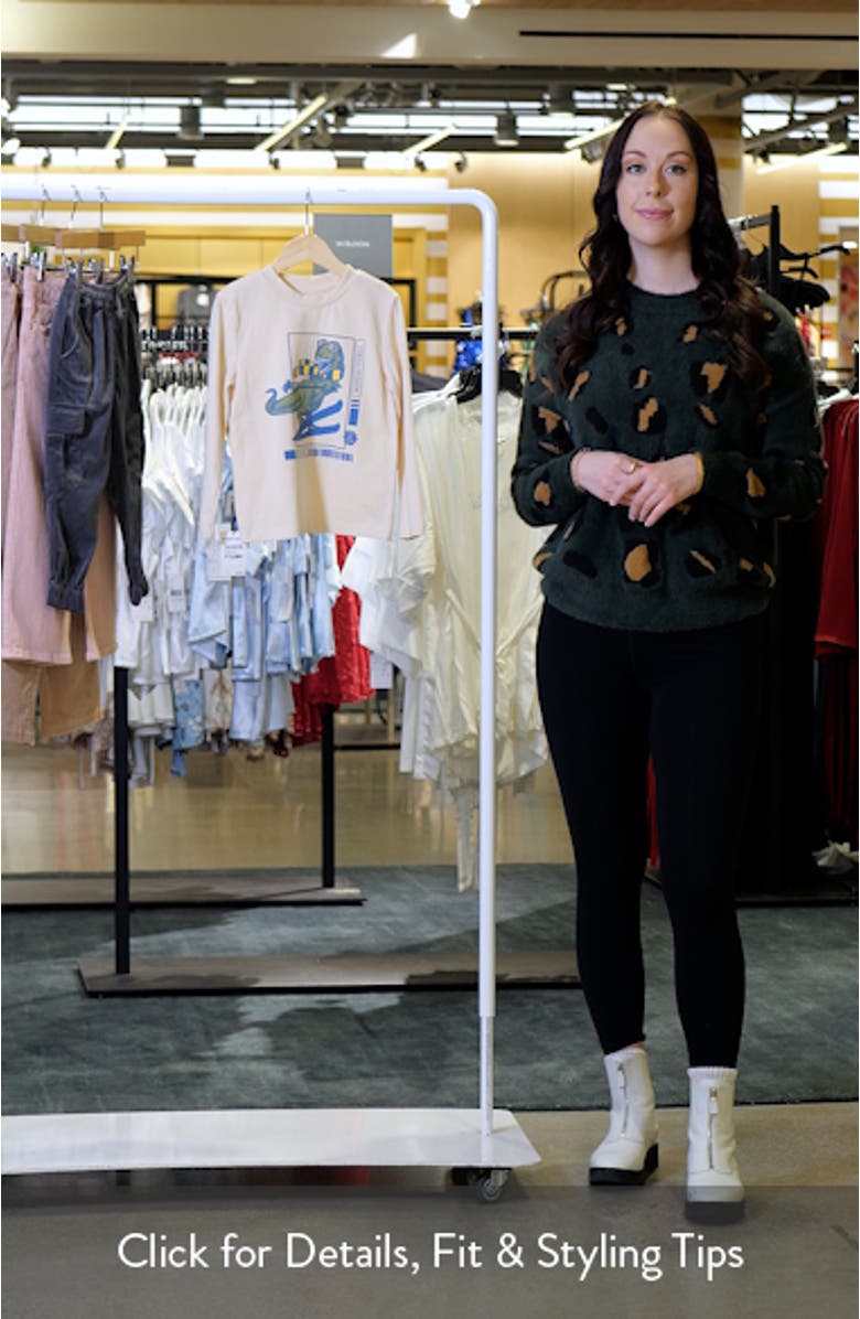 Kids' Skating Dino Long Sleeve Graphic T-Shirt, sales video thumbnail