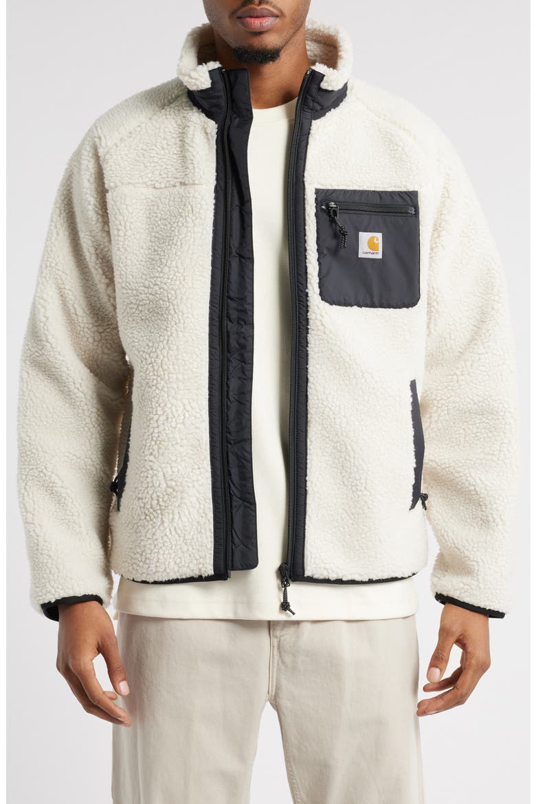 Prentis Camo Fleece Jacket, Main, color, MOONBEAM / BLACK