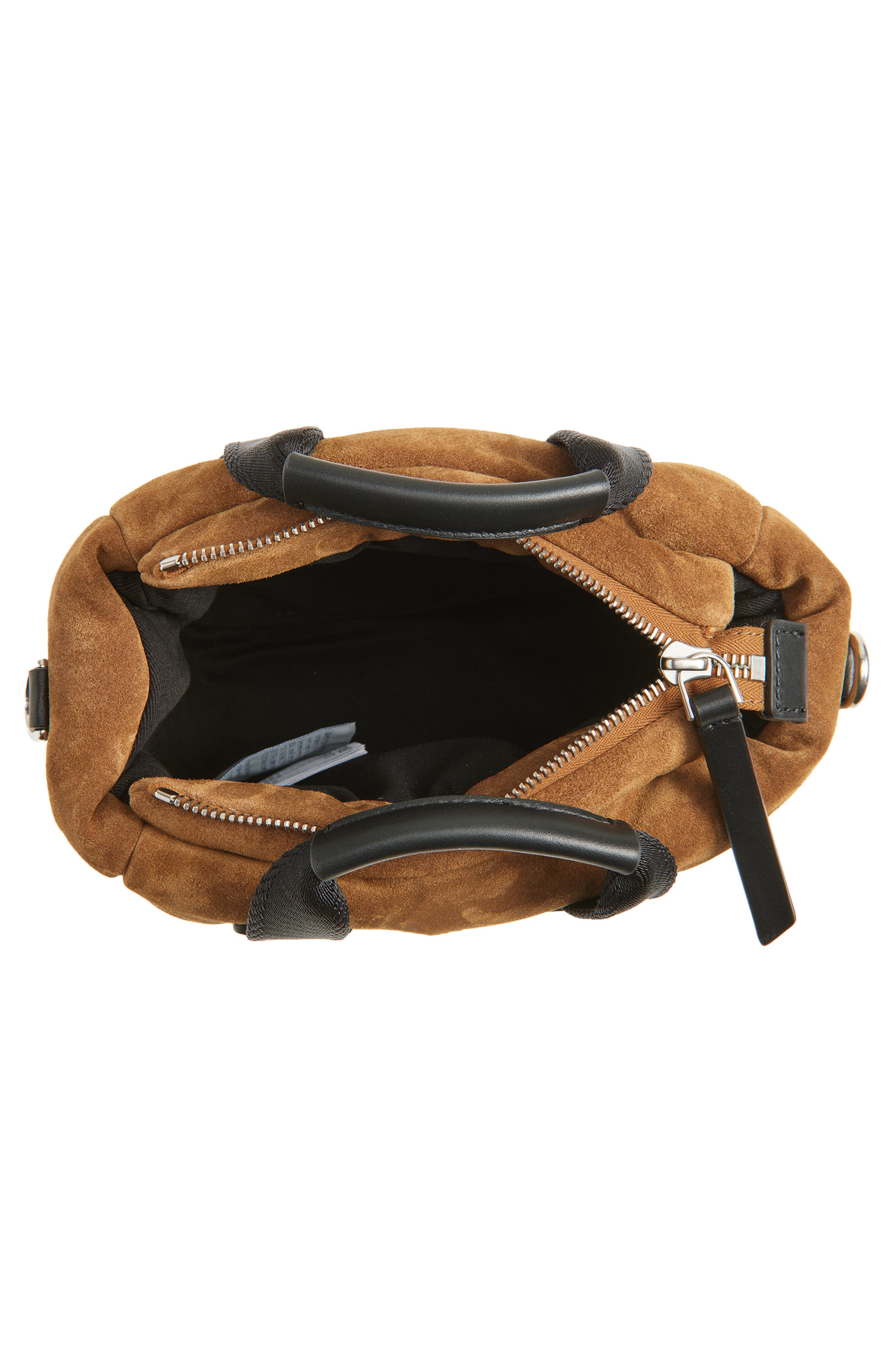 Moncler Micro Caradoc Puffer Crossbody Bag, Alternate, color, Espresso