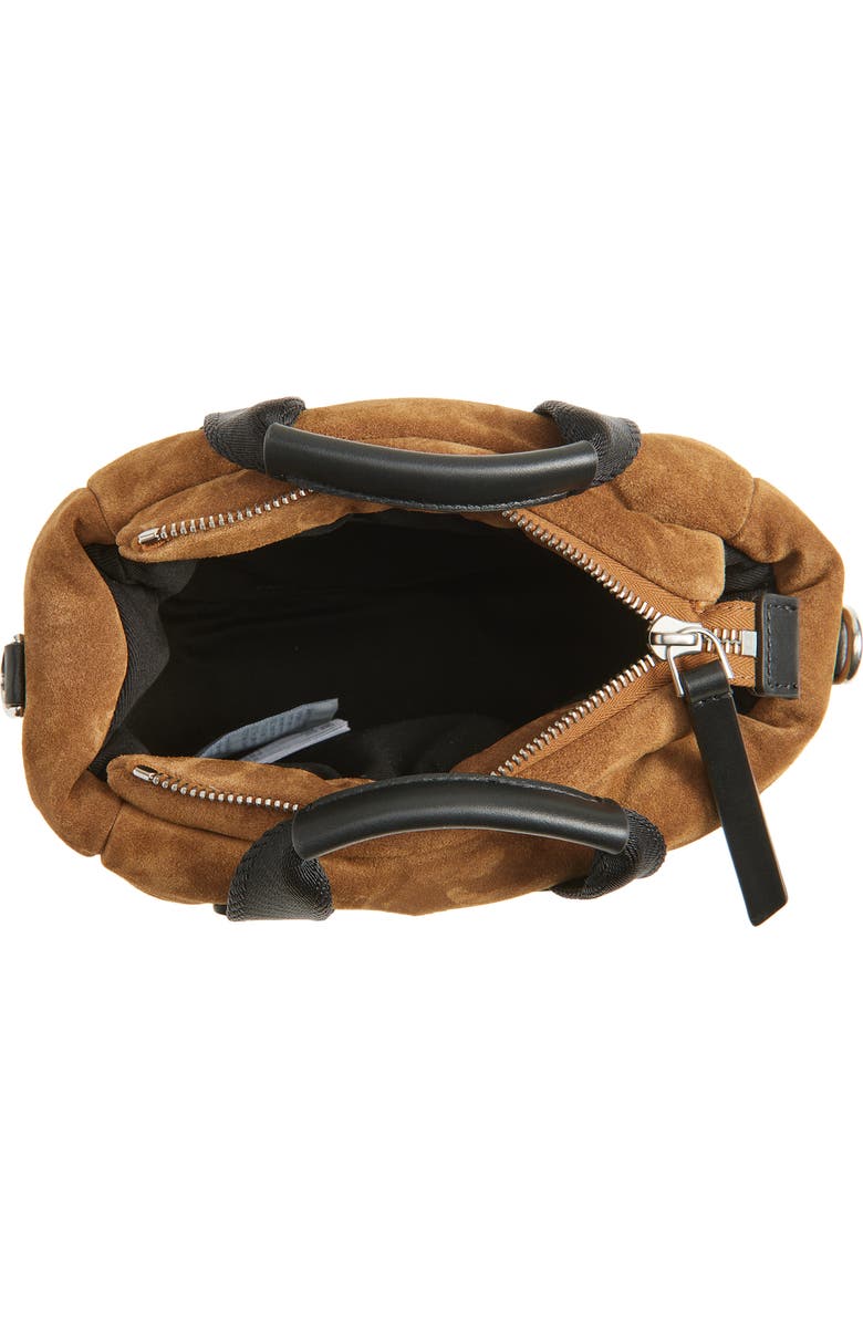 Moncler Micro Caradoc Puffer Crossbody Bag, Alternate, color, Espresso