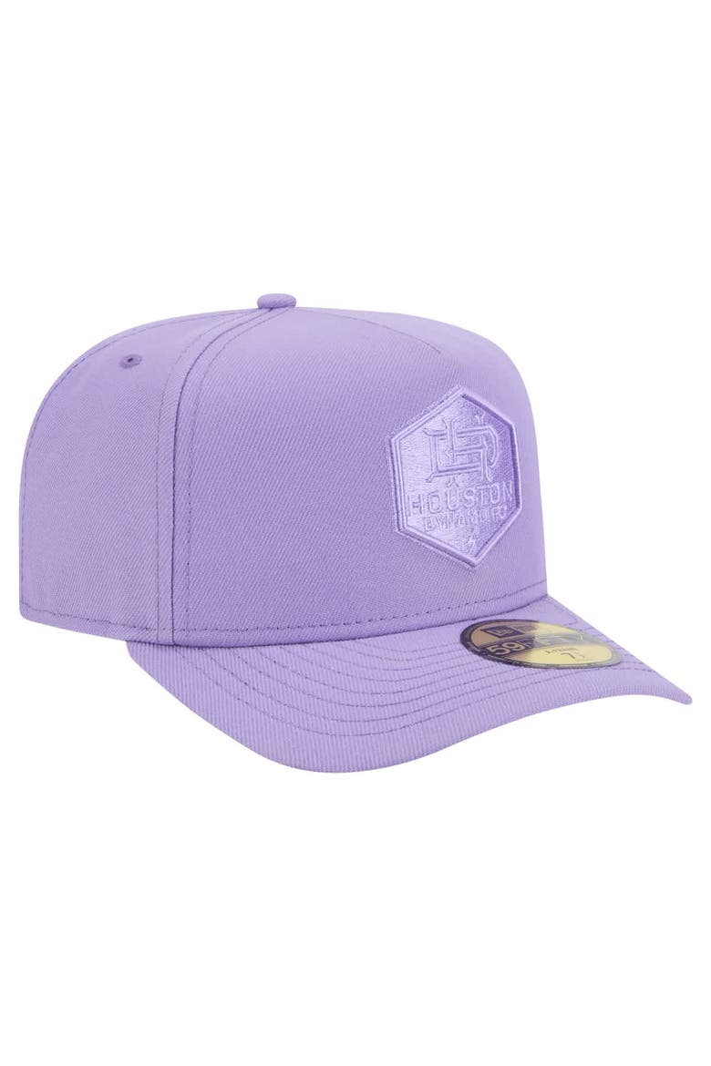 Men's New Era Purple Houston Dynamo FC Color Pack A-Frame 59FIFTY Fitted Hat, Alternate, color, Purple